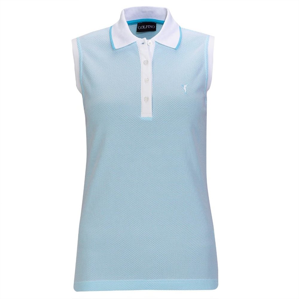 Golfino Mercedes Sleeveless Polo - Key Largo Blue, Size 10